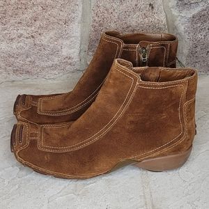 Privo by Clark's leather suede boots booties sz 7M tan brown